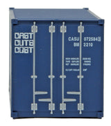 20' Corrugated Container with Flat Panel - Assembled -- CAST (blue, white)-4
