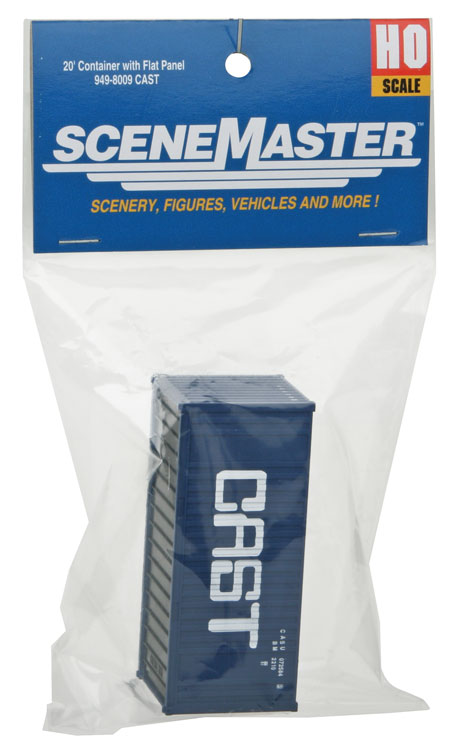 20' Corrugated Container with Flat Panel - Assembled -- CAST (blue, white)-6