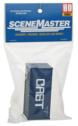 20' Corrugated Container with Flat Panel - Assembled -- CAST (blue, white)-6
