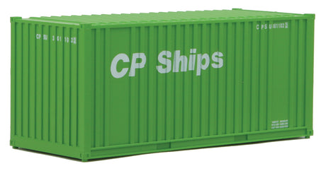 20' Corrugated Container with Flat Panel - Assembled -- CP Ships (green, white)-2