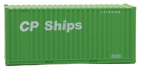 20' Corrugated Container with Flat Panel - Assembled -- CP Ships (green, white)-3