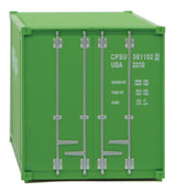 20' Corrugated Container with Flat Panel - Assembled -- CP Ships (green, white)-4