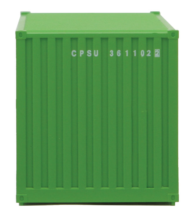 20' Corrugated Container with Flat Panel - Assembled -- CP Ships (green, white)-5