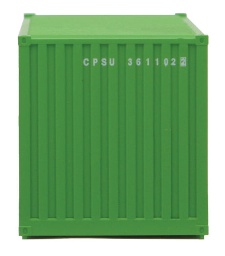 20' Corrugated Container with Flat Panel - Assembled -- CP Ships (green, white)-5