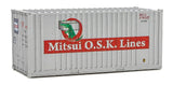 20' Corrugated Container with Flat Panel - Assembled -- Mitsui OSK Lines (gray, red, Alligator Logo)-1