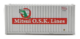 20' Corrugated Container with Flat Panel - Assembled -- Mitsui OSK Lines (gray, red, Alligator Logo)-3
