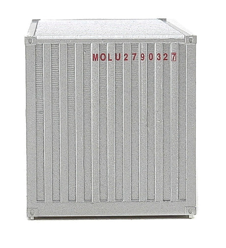 20' Corrugated Container with Flat Panel - Assembled -- Mitsui OSK Lines (gray, red, Alligator Logo)-5