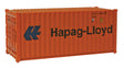 20' Corrugated Container - Assembled -- Hapag-Lloyd (orange, blue)-1