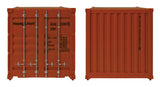 20' Corrugated Container - Assembled -- Hapag-Lloyd (orange, blue)-2