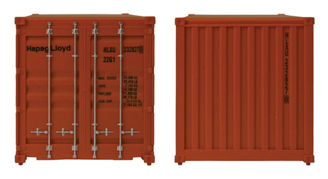 20' Corrugated Container - Assembled -- Hapag-Lloyd (orange, blue)-2