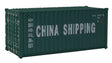 20' Corrugated Container - Assembled -- China Shipping (green, white; Billboard Lettering)-1