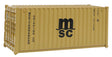20' Corrugated Container - Assembled -- Mediterranean Shipping Co. (MSC) (yellow)-1