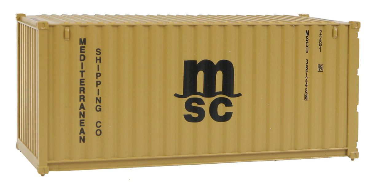 20' Corrugated Container - Assembled -- Mediterranean Shipping Co. (MSC) (yellow)-2