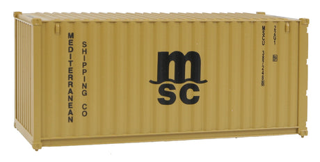 20' Corrugated Container - Assembled -- Mediterranean Shipping Co. (MSC) (yellow)-2