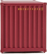 20' Corrugated Container - Assembled -- Mediterranean Shipping Co. (MSC) (red)-4