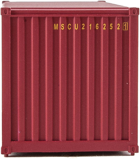 20' Corrugated Container - Assembled -- Mediterranean Shipping Co. (MSC) (red)-4