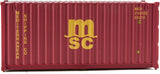 20' Corrugated Container - Assembled -- Mediterranean Shipping Co. (MSC) (red)-5