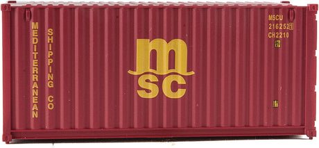 20' Corrugated Container - Assembled -- Mediterranean Shipping Co. (MSC) (red)-5