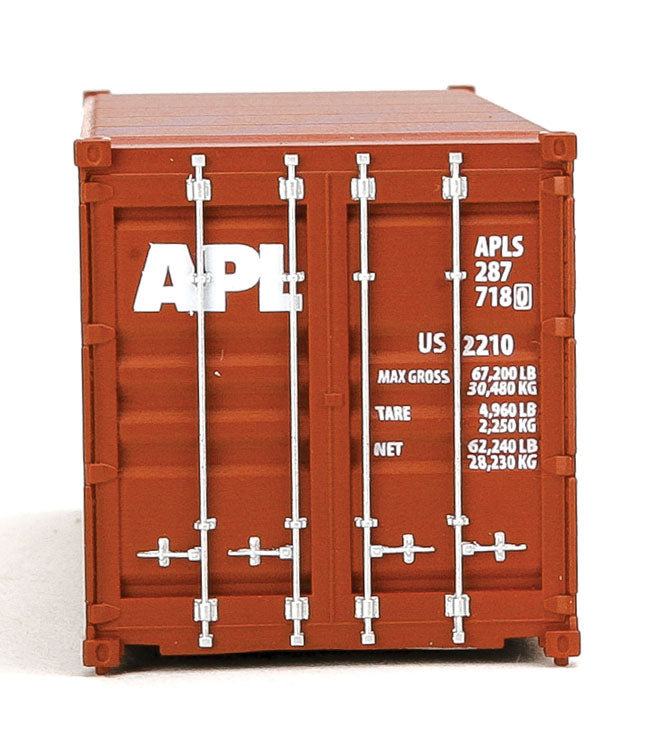 20' Corrugated Container - Assembled -- American President Lines (brown, white)-4