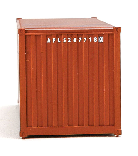 20' Corrugated Container - Assembled -- American President Lines (brown, white)-5