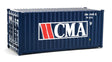 20' Corrugated Container - Assembled -- CMA (blue, white, red)-1