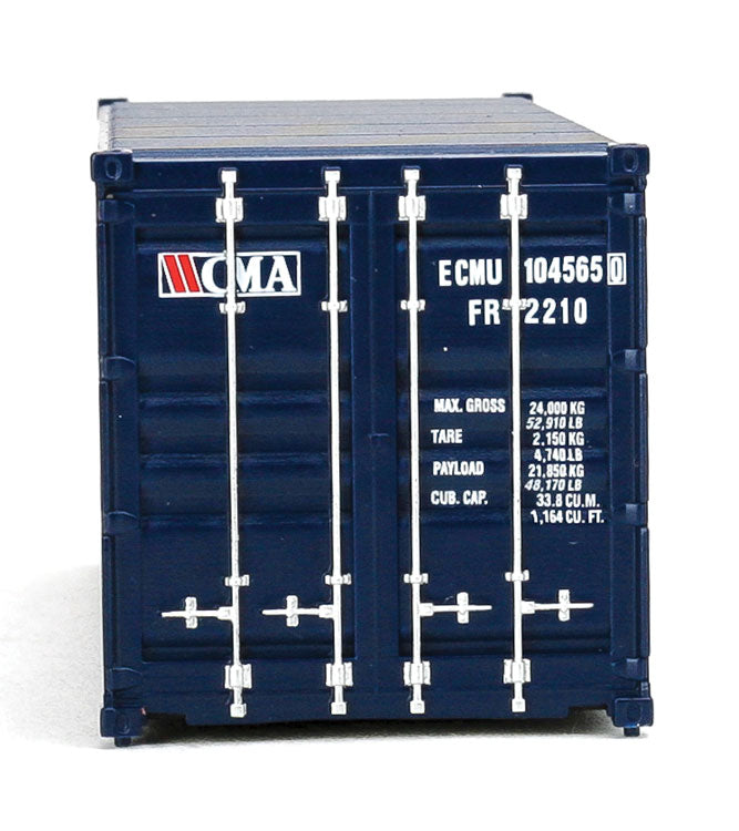 20' Corrugated Container - Assembled -- CMA (blue, white, red)-4