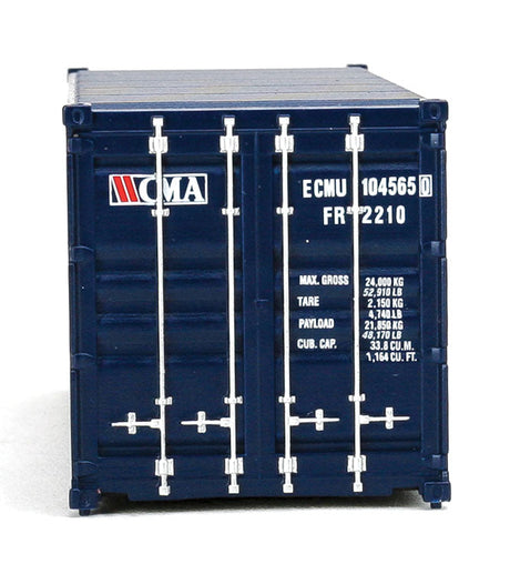 20' Corrugated Container - Assembled -- CMA (blue, white, red)-4