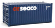 20' Corrugated Container - Assembled -- GE Seaco (blue, white, red)-1
