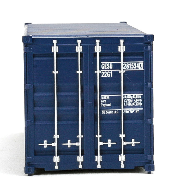 20' Corrugated Container - Assembled -- GE Seaco (blue, white, red)-4
