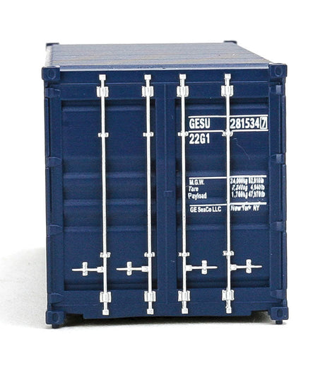 20' Corrugated Container - Assembled -- GE Seaco (blue, white, red)-4