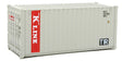 20' Corrugated Container - Assembled -- K-Line (gray, red, white)-1
