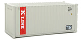 20' Corrugated Container - Assembled -- K-Line (gray, red, white)-2