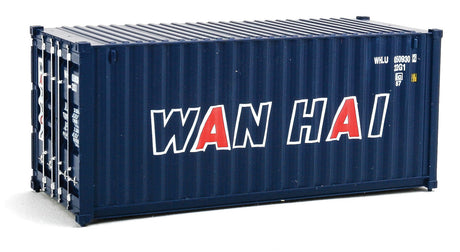 20' Corrugated Container - Assembled -- Wan Hai (blue, white, red A Lettering)-1