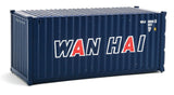 20' Corrugated Container - Assembled -- Wan Hai (blue, white, red A Lettering)-2