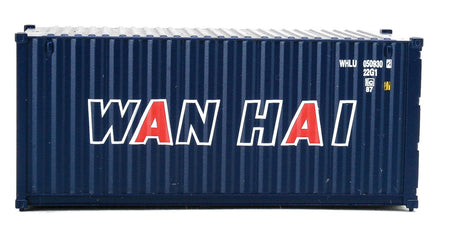 20' Corrugated Container - Assembled -- Wan Hai (blue, white, red A Lettering)-3