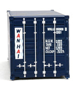 20' Corrugated Container - Assembled -- Wan Hai (blue, white, red A Lettering)-4