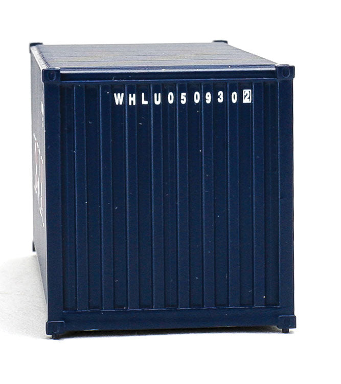 20' Corrugated Container - Assembled -- Wan Hai (blue, white, red A Lettering)-5