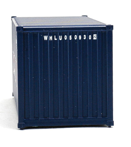 20' Corrugated Container - Assembled -- Wan Hai (blue, white, red A Lettering)-5