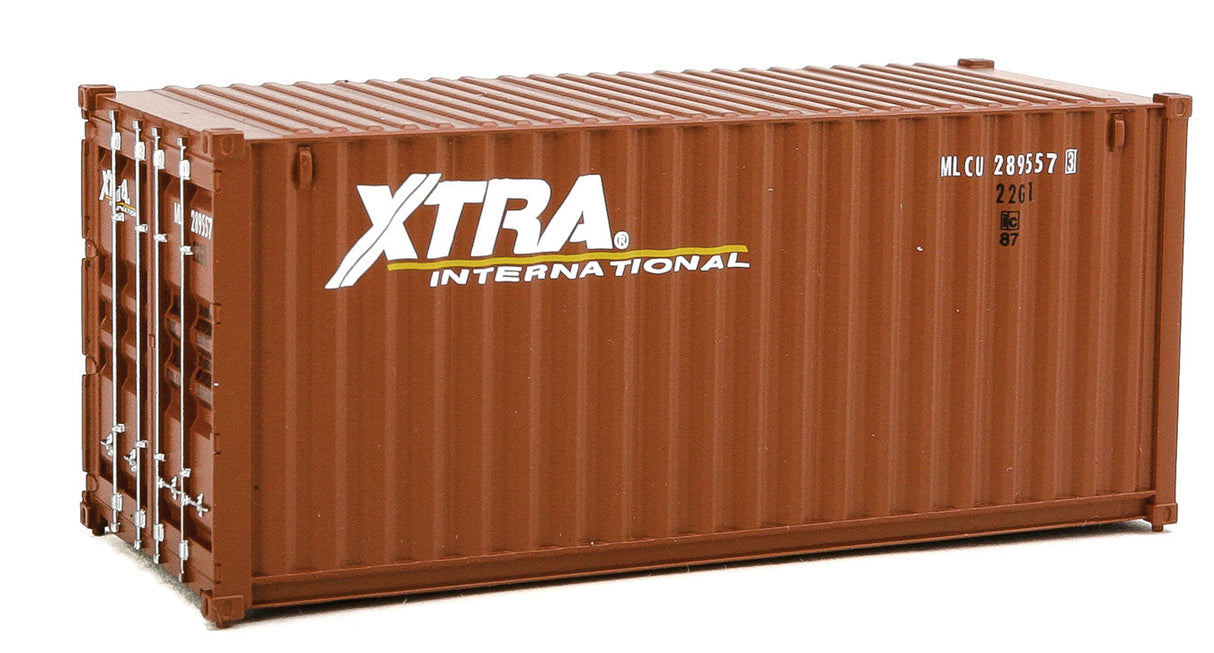 20' Corrugated Container - Assembled -- Xtra Leasing (brown, white)-1