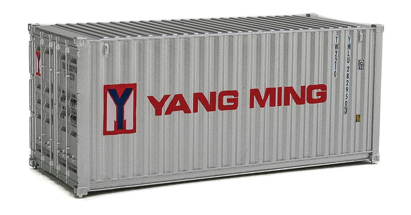 20' Corrugated Container - Assembled -- Yang Ming (gray, red, blue)-1