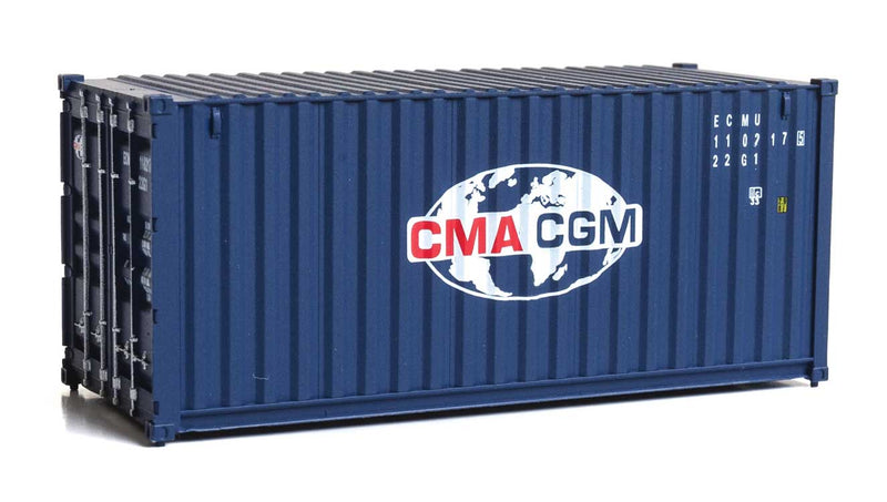 20' Corrugated Container - Assembled -- CMA-CGM (blue, white, red)-1