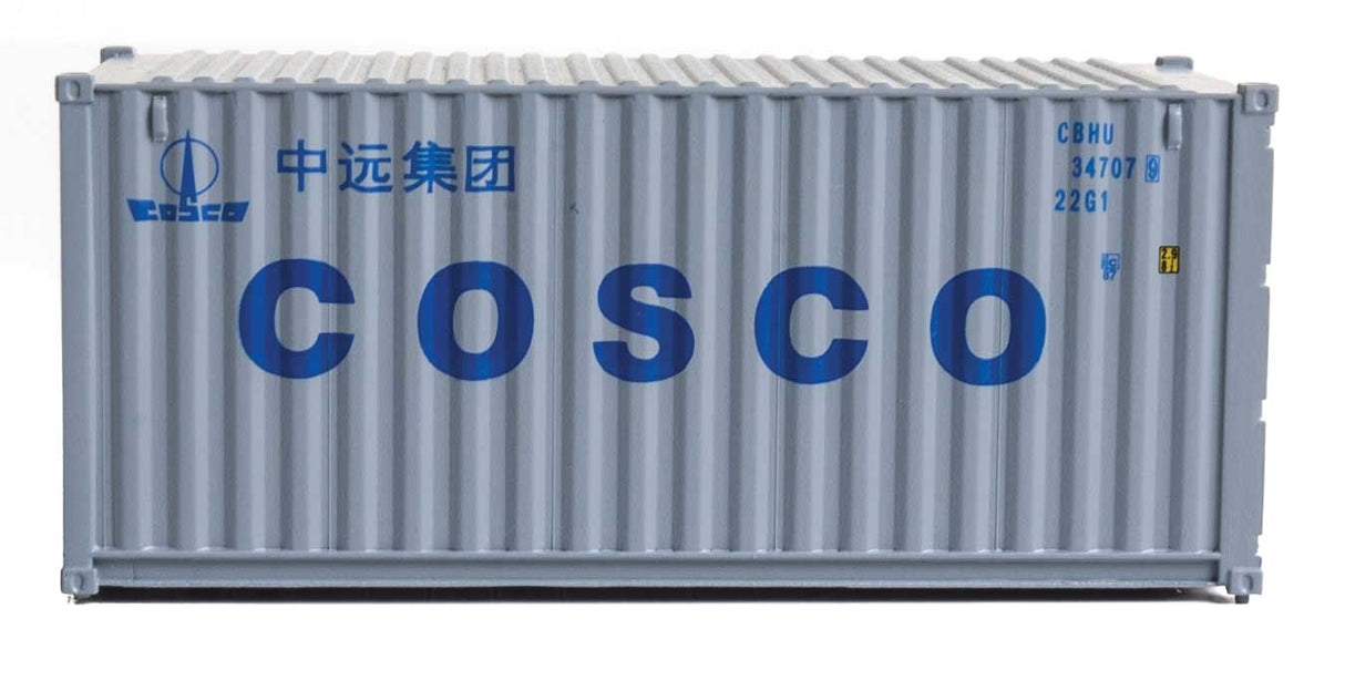 20' Corrugated Container - Assembled -- China Ocean Shipping Company (gray, blue)-5