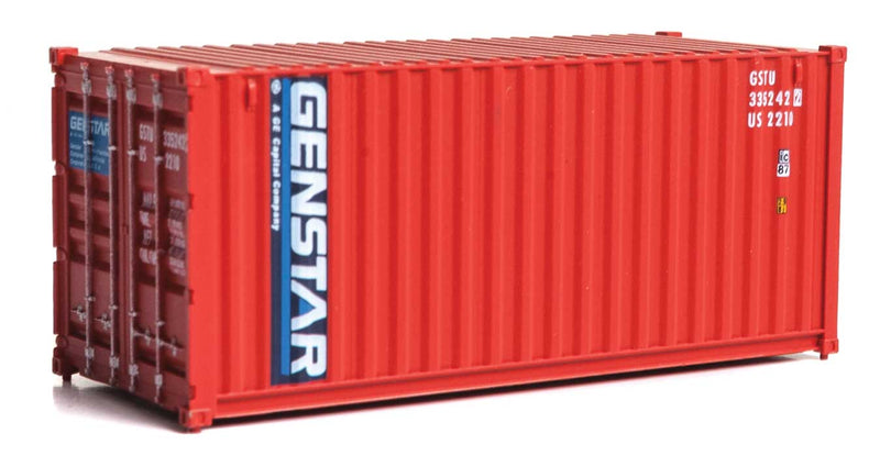 20' Corrugated Container - Assembled -- Genstar (orange, white, blue)-1