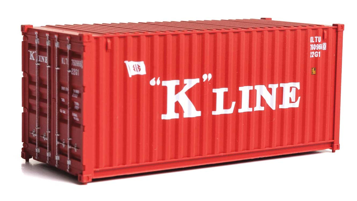20' Corrugated Container - Assembled -- K-Line (red, white)-1