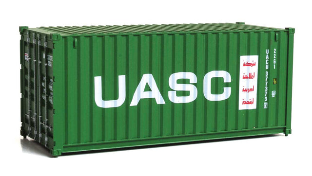 20' Corrugated Container - Assembled -- UASC (green, white, red)-1