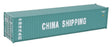 40' Corrugated Container - Assembled -- China Shipping (green, white)-1