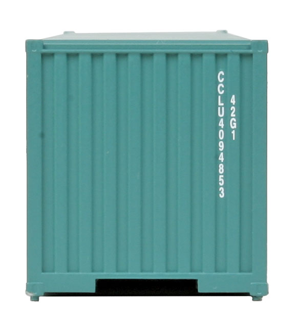 40' Corrugated Container - Assembled -- China Shipping (green, white)-4