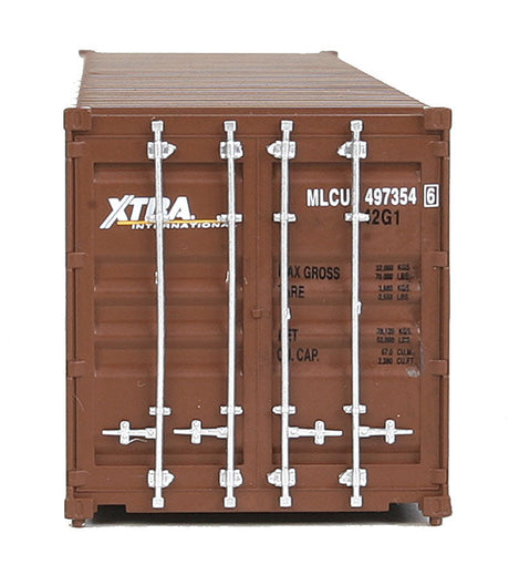 40' Corrugated Container - Assembled -- XTRA (brown, white)-3