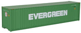 40' Hi Cube Corrugated Container w/Flat Roof - Assembled -- Evergreen (green, white)-1