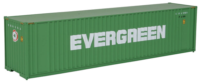 40' Hi Cube Corrugated Container w/Flat Roof - Assembled -- Evergreen (green, white)-1